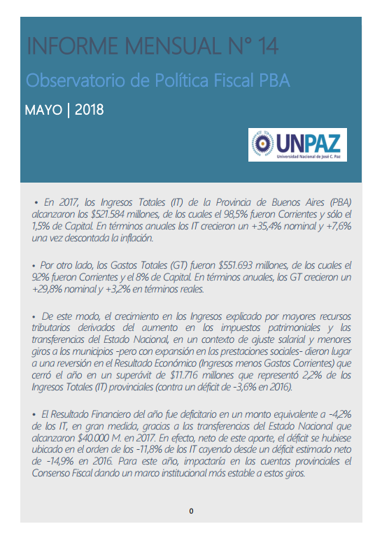 Informe Mensual Nº 14