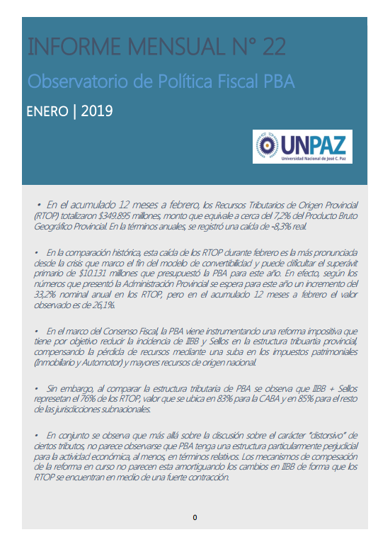 Informe Mensual Nº 22