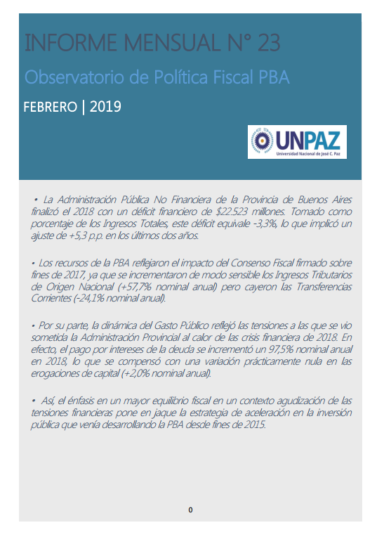 Informe Mensual Nº 23