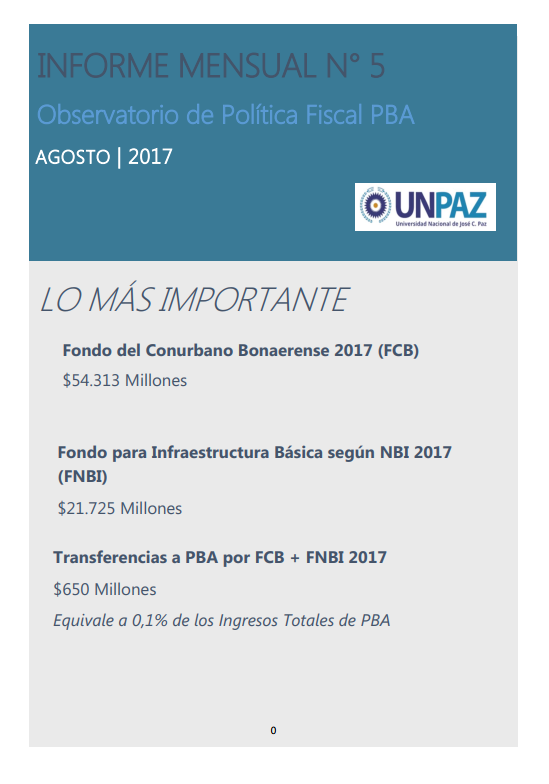 Informe Mensual Nº 5