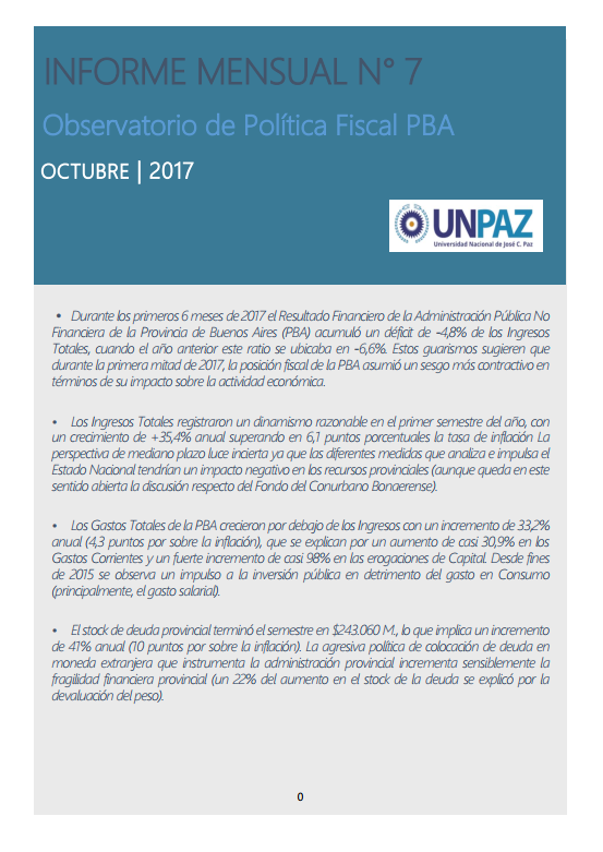 Informe Mensual Nº 7