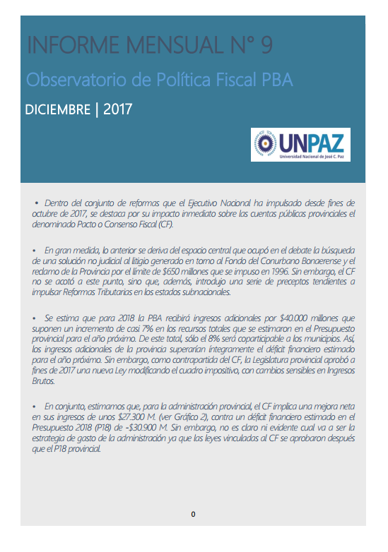 Informe Mensual Nº 9