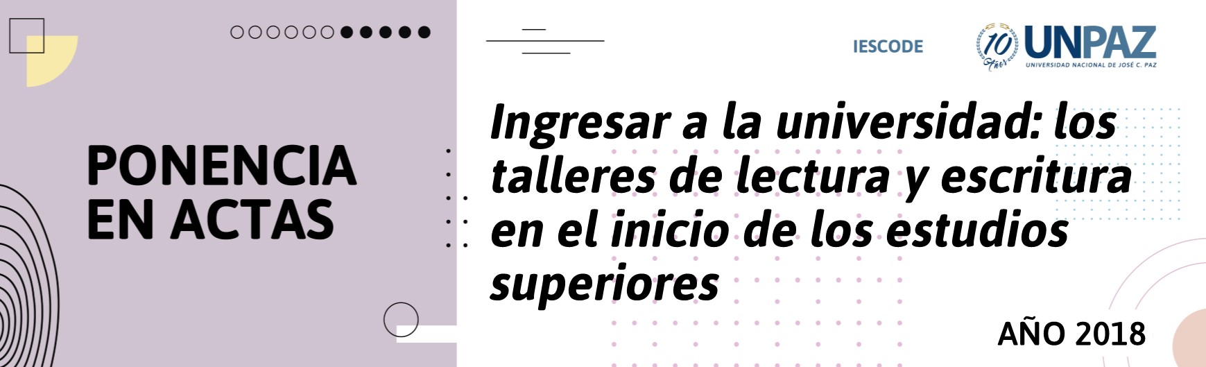 Ponencia en actas de la 1° Jornada DEMOCRACIA Y DESIGUALDADES