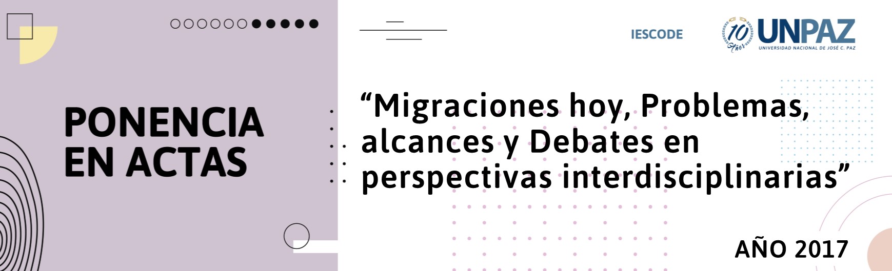 Ponencia en actas de las I Jornadas de Migraciones