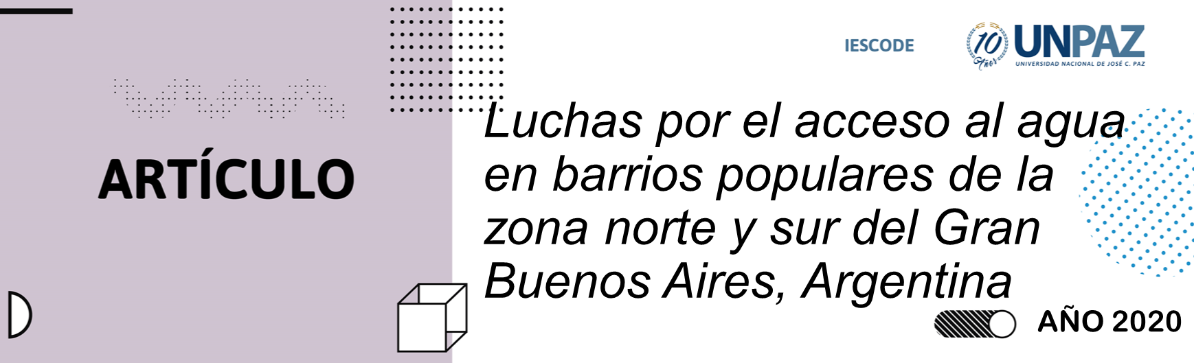 Luchas por el acceso al agua en barrios populares de la zona norte y sur del Gran Buenos Aires, Argentina