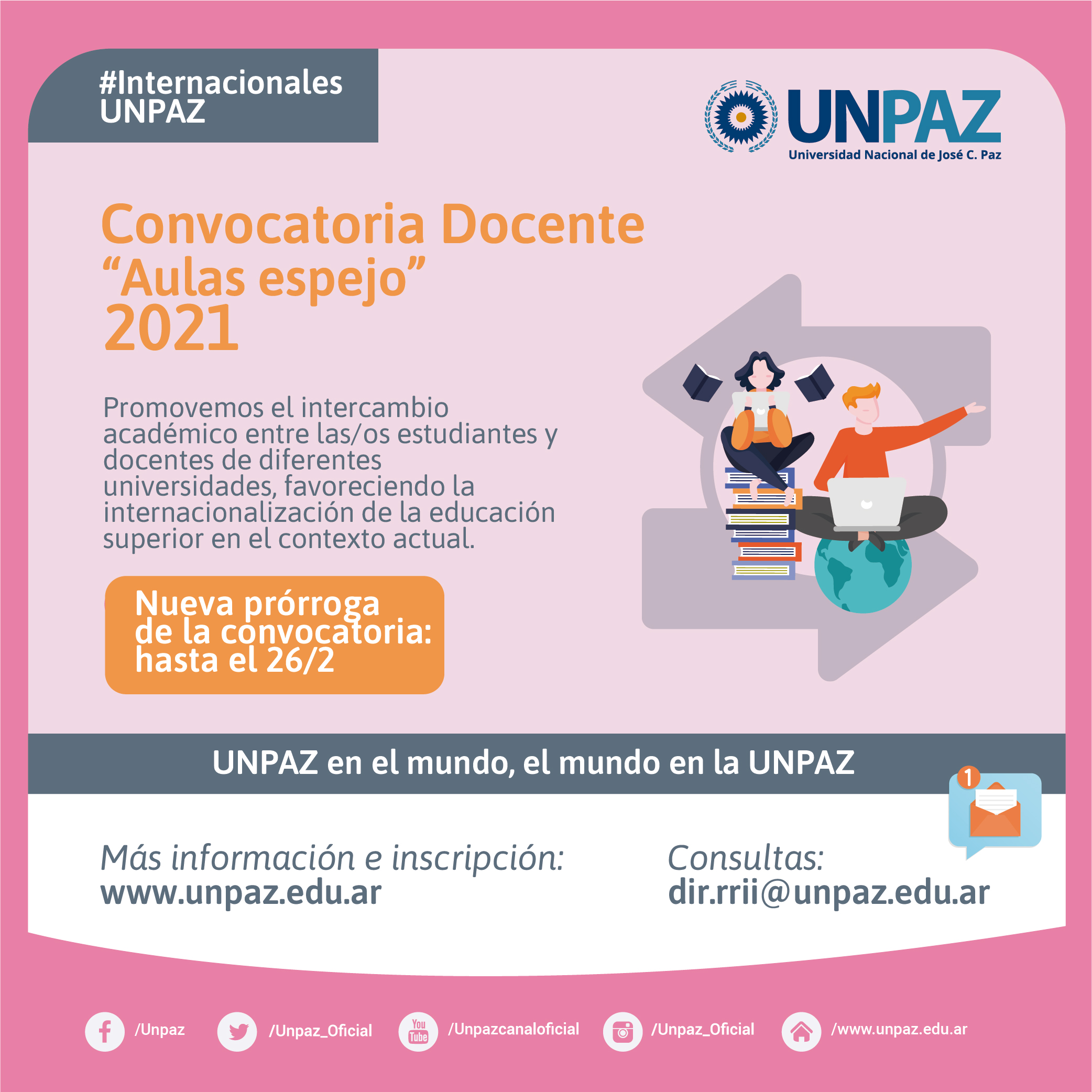 Convocatoria aulas espejo UNPAZ 2021