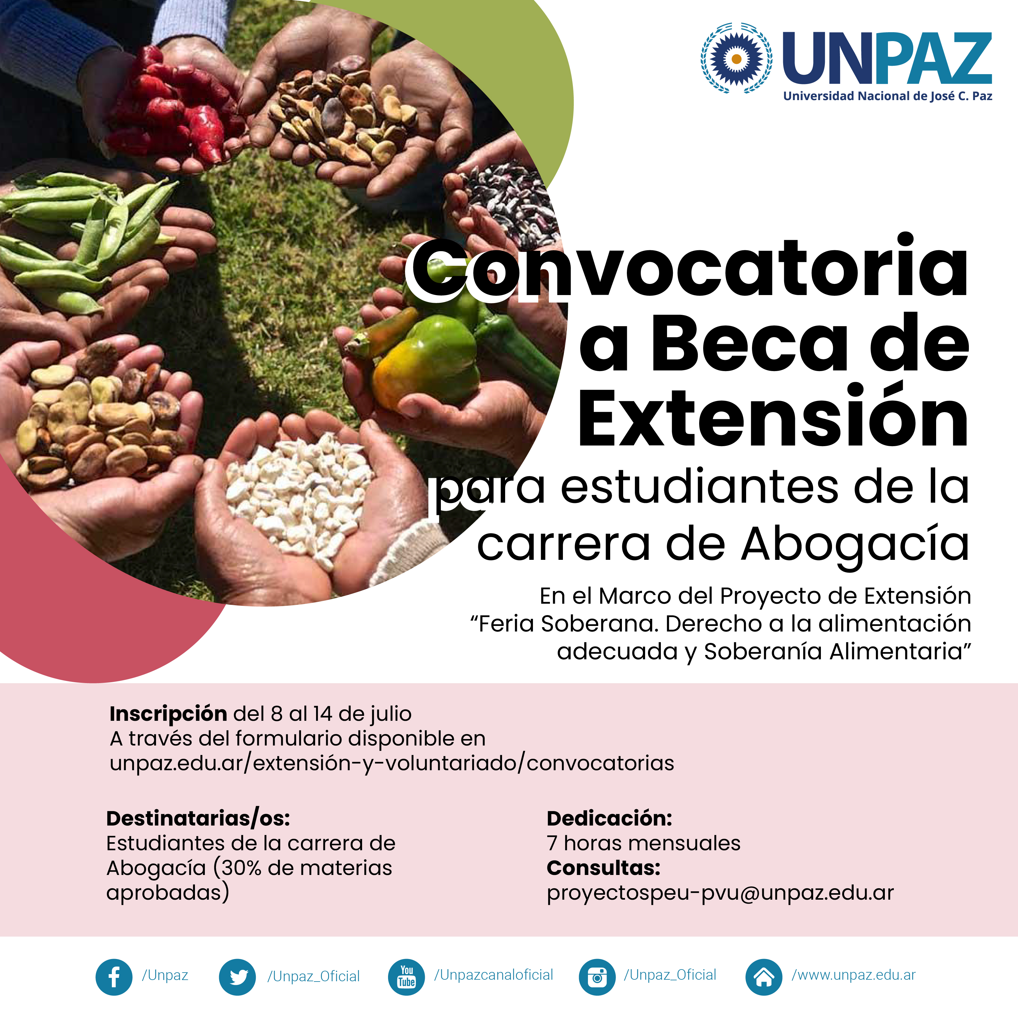 Convocatoria a beca de extensión