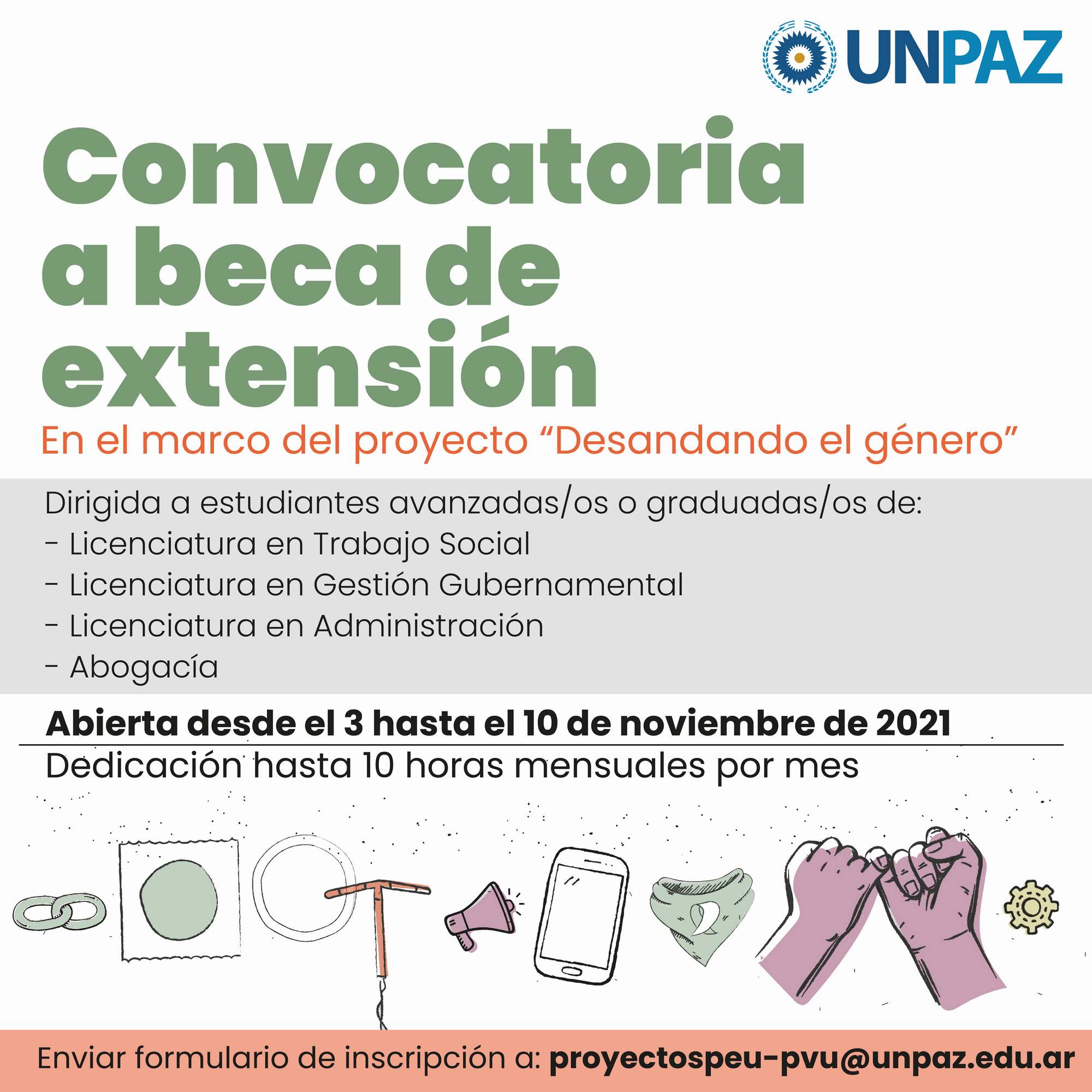 Convocatoria a becas de extensión