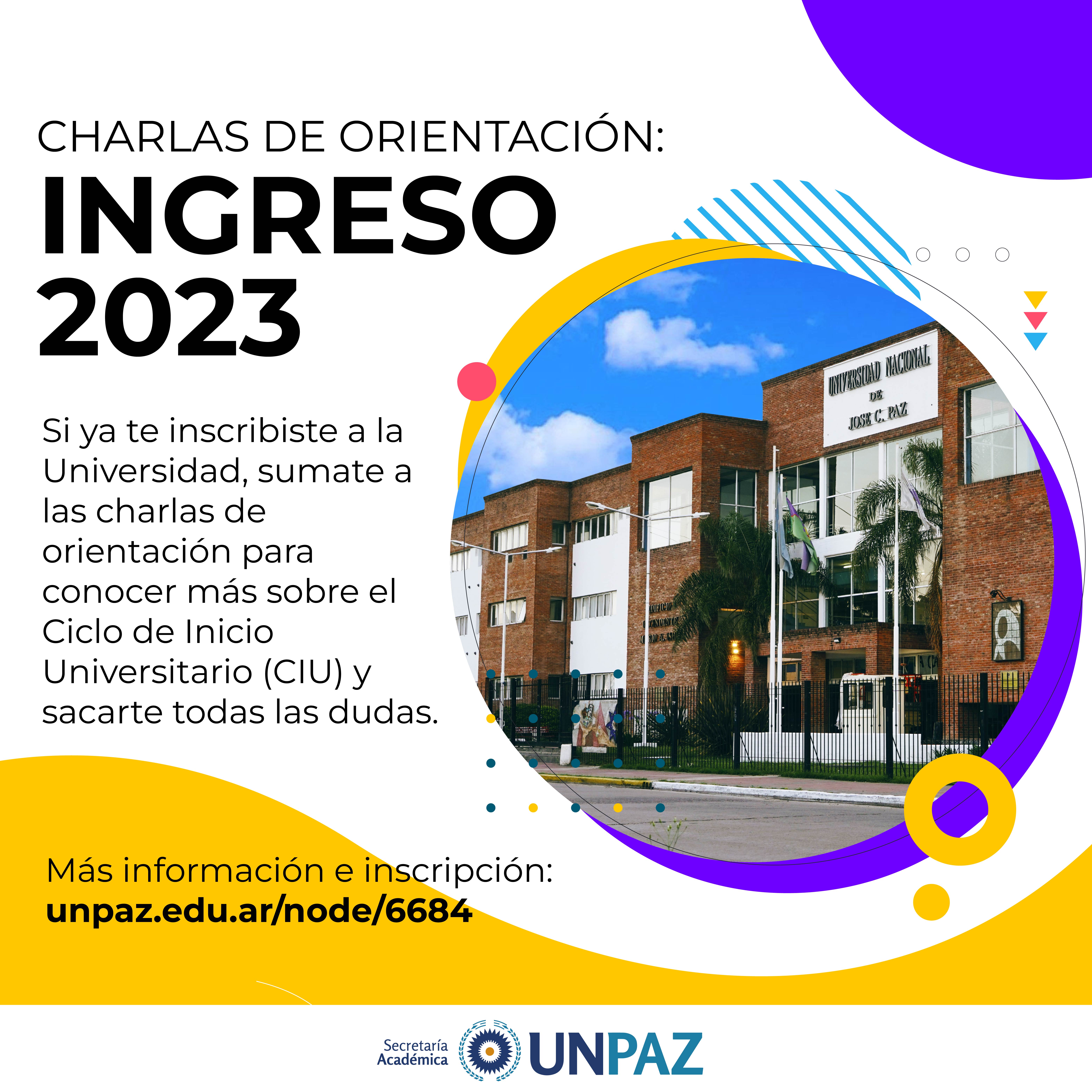 CHARLAS DE ORIENTACIÓN INGERSO 2023