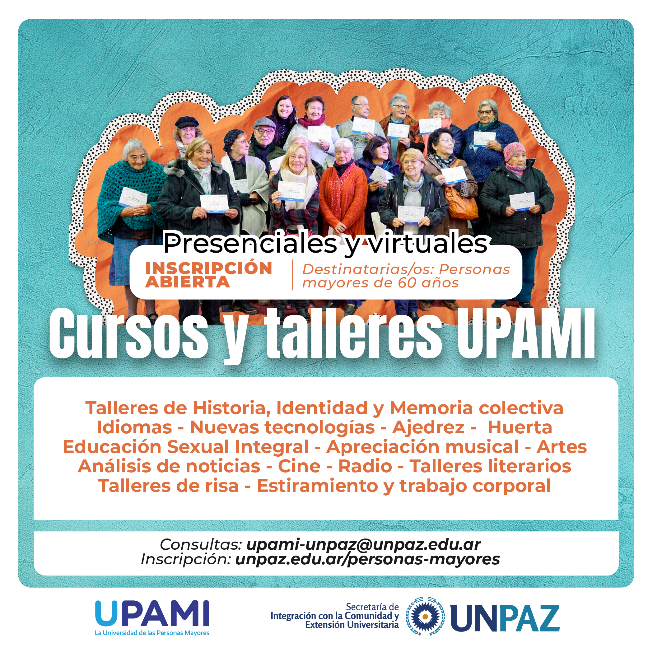 CURSOS Y TALLERES GRATUITOS PARA PERSONAS MAYORES