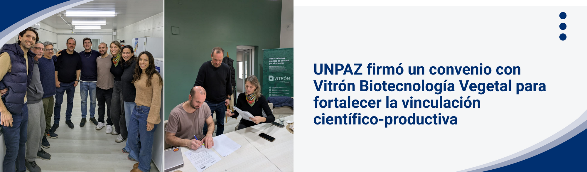UNPAZ firmó un convenio con Vitrón Biotecnología Vegetal para fortalecer la vinculación científico-productiva