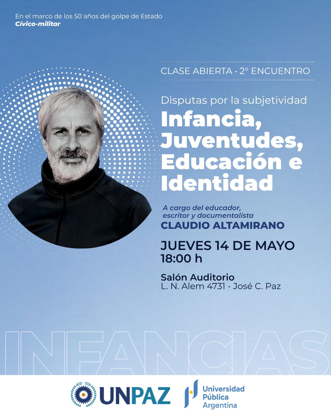 2° clase abierta "Disputas por la subjetividad. Infancia, Juventudes, Educación e Identidad"