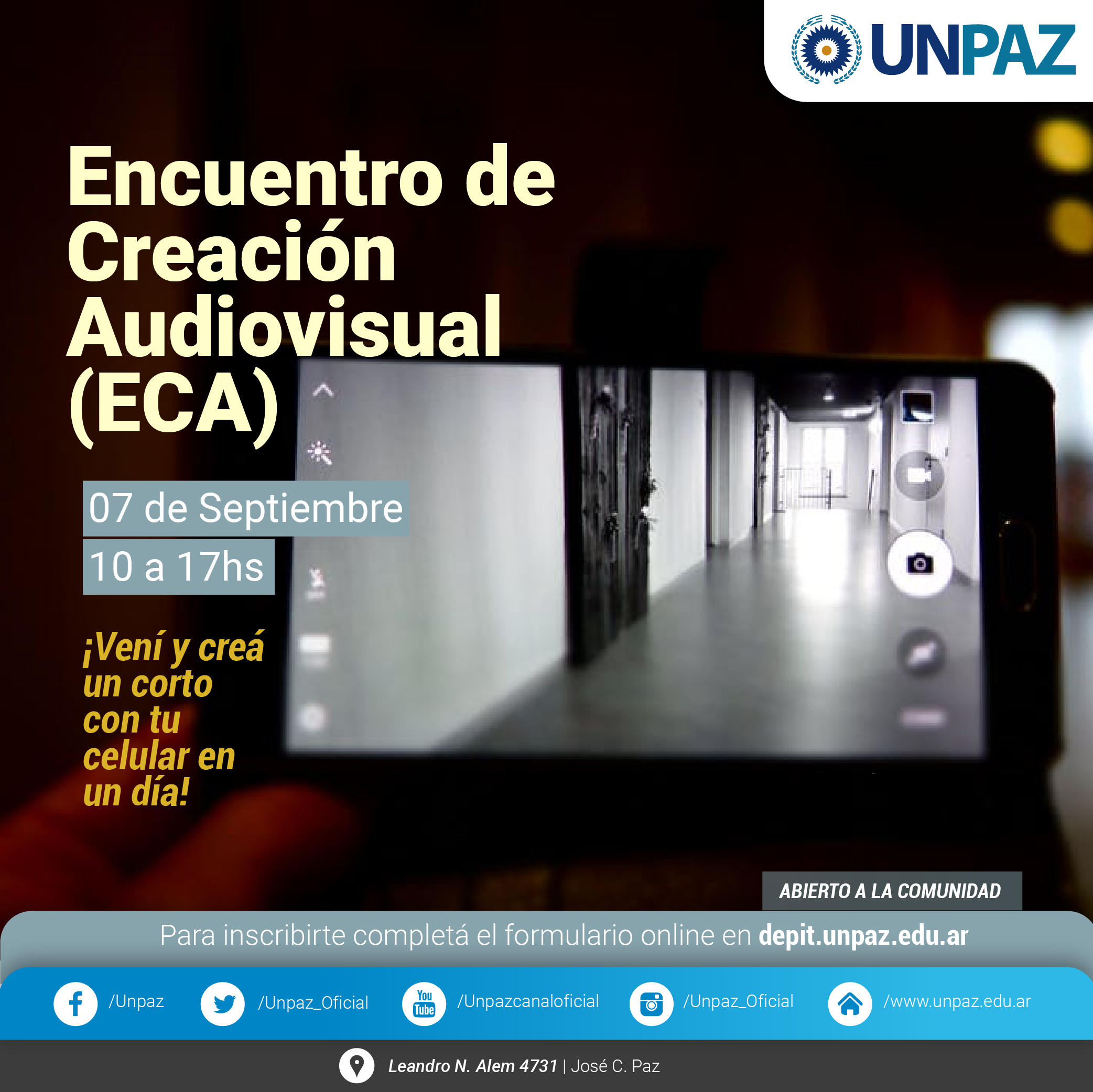 UNPAZ. Encuentro de Creación Audiovisual (ECA)