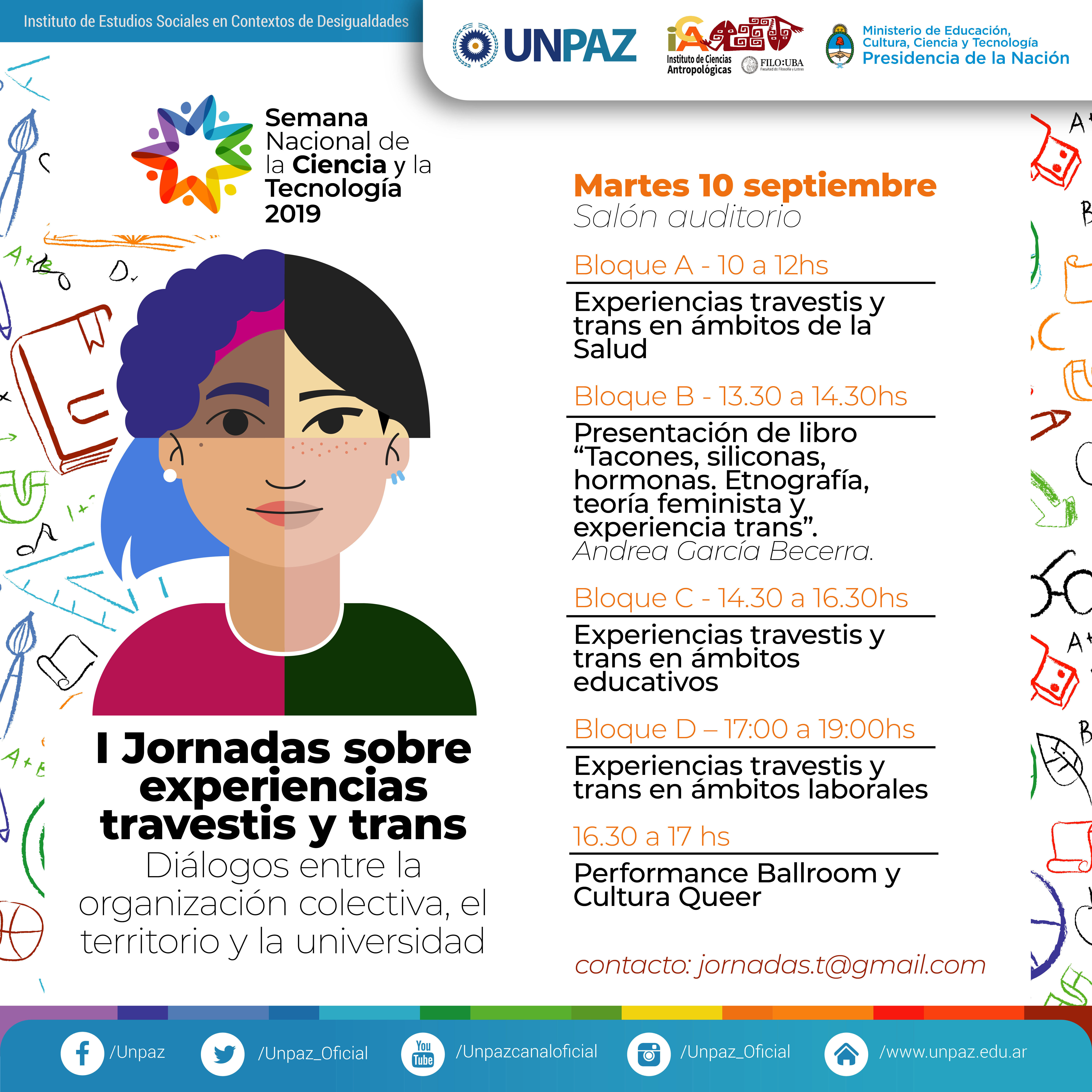 UNPAZ Jornadas sobre Experiencias Travestis y Trans
