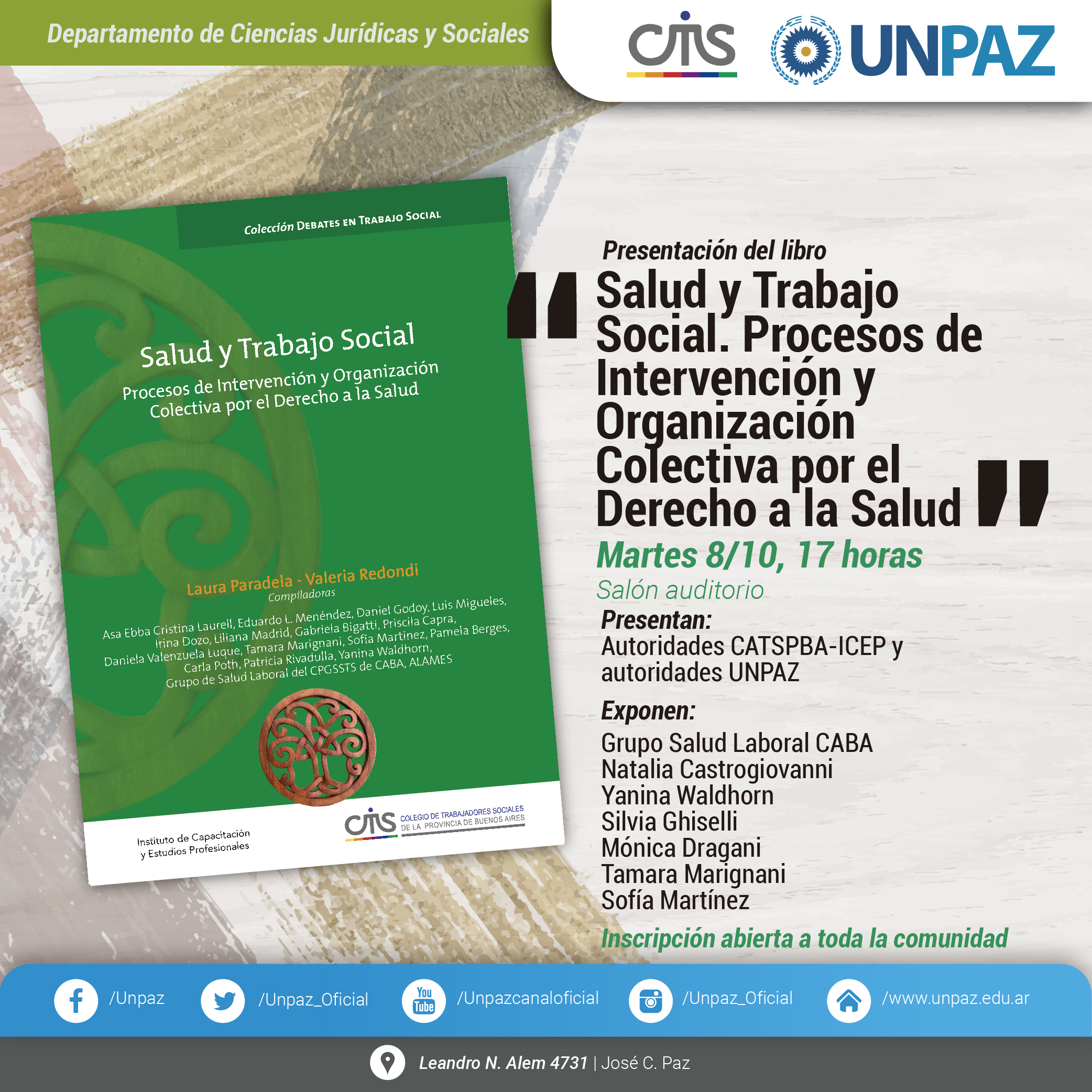 Presentación del libro "Trabajo Social y Salud"