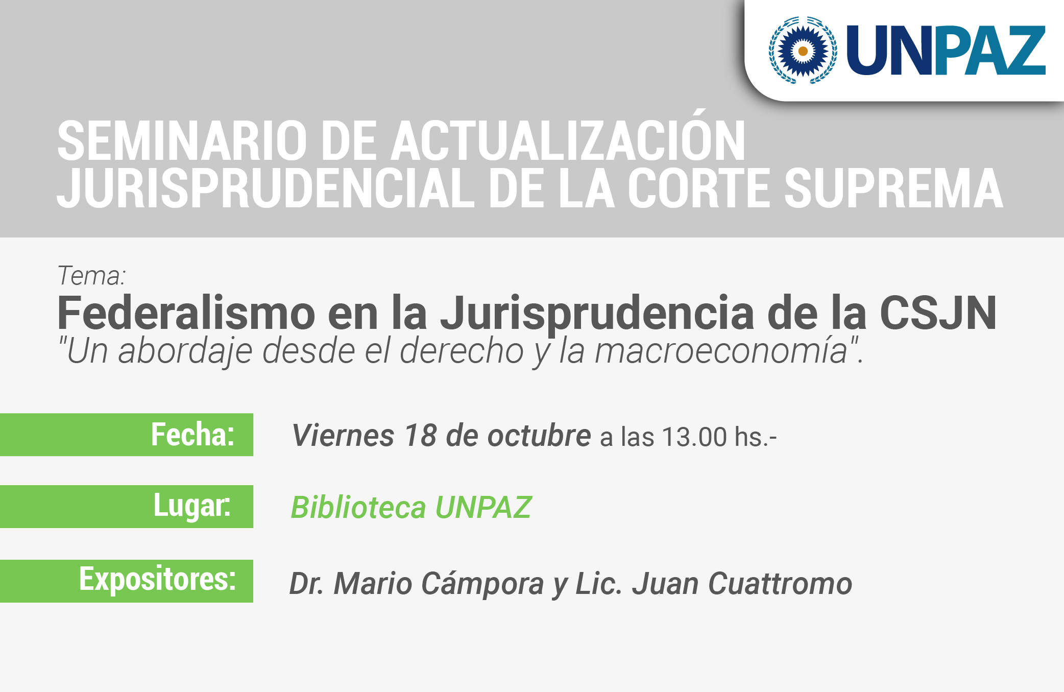 Seminario de Actualización Jurisprudencial de la CSJN