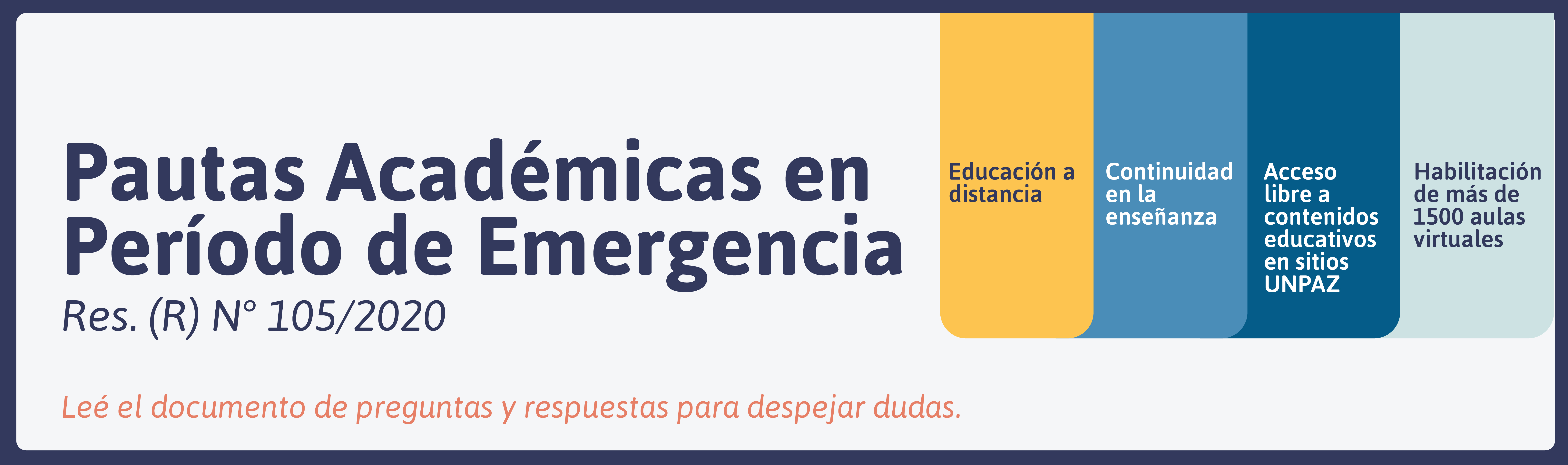 PAUTAS ACADÉMICAS EN EMERGENCIA