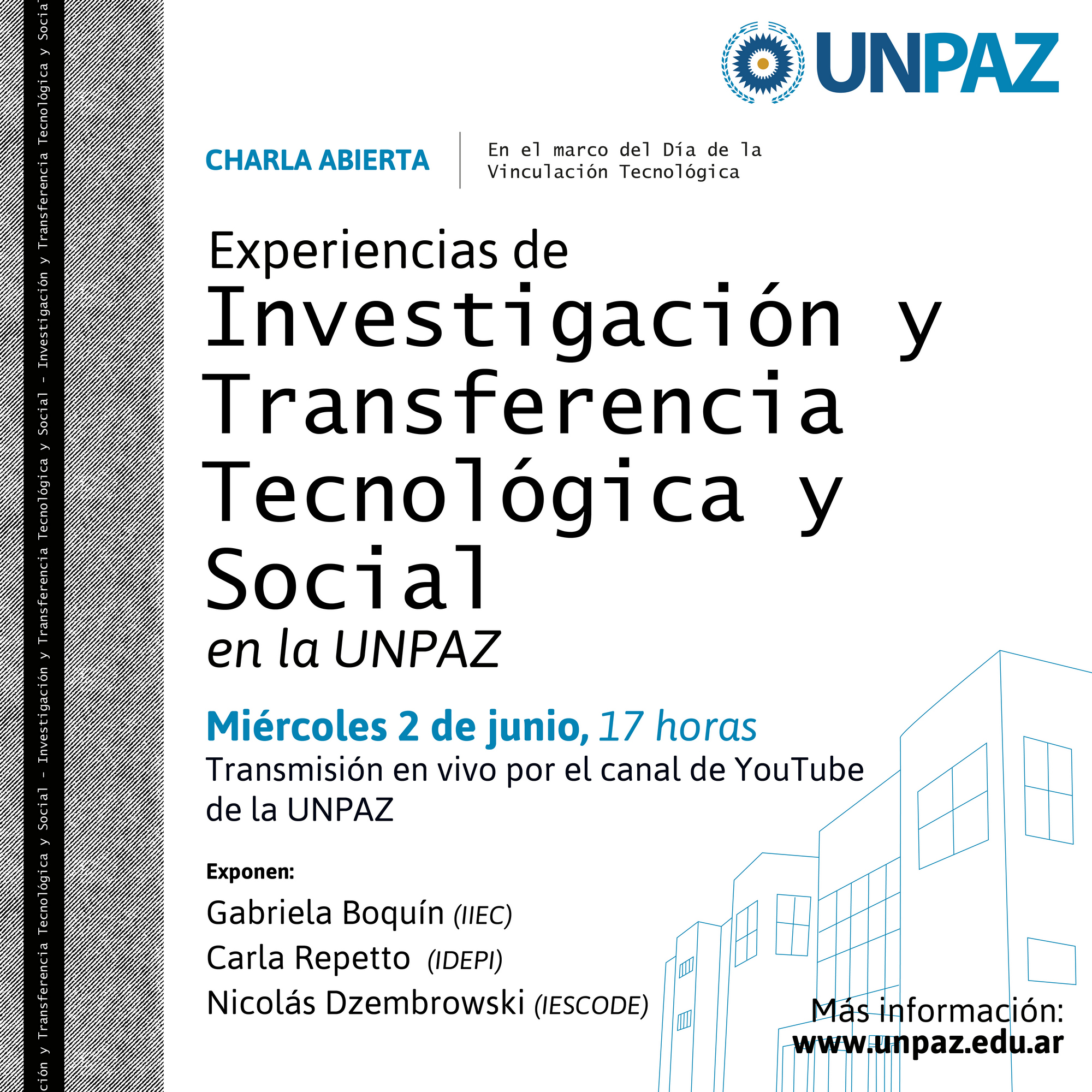 charla abierta “Experiencias de investigación y Transferencia Tecnológica y Social en la UNPAZ