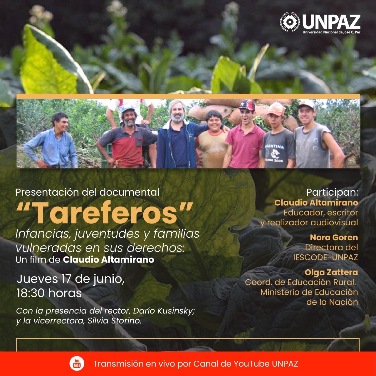 Presentación del documental "Tareferos"