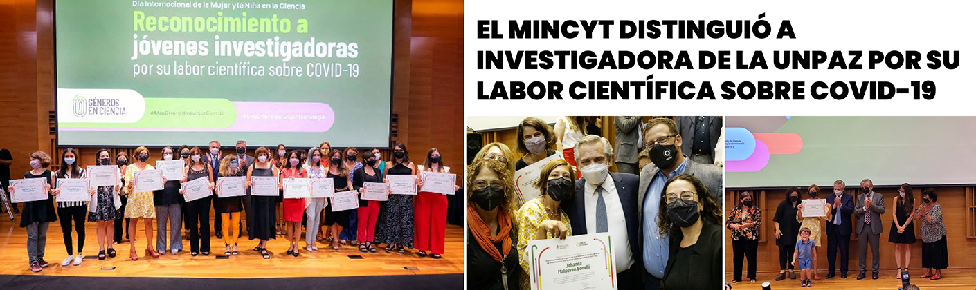 El MinCyT distinguió a investigadora de la UNPAZ por su labor científica sobre COVID-19