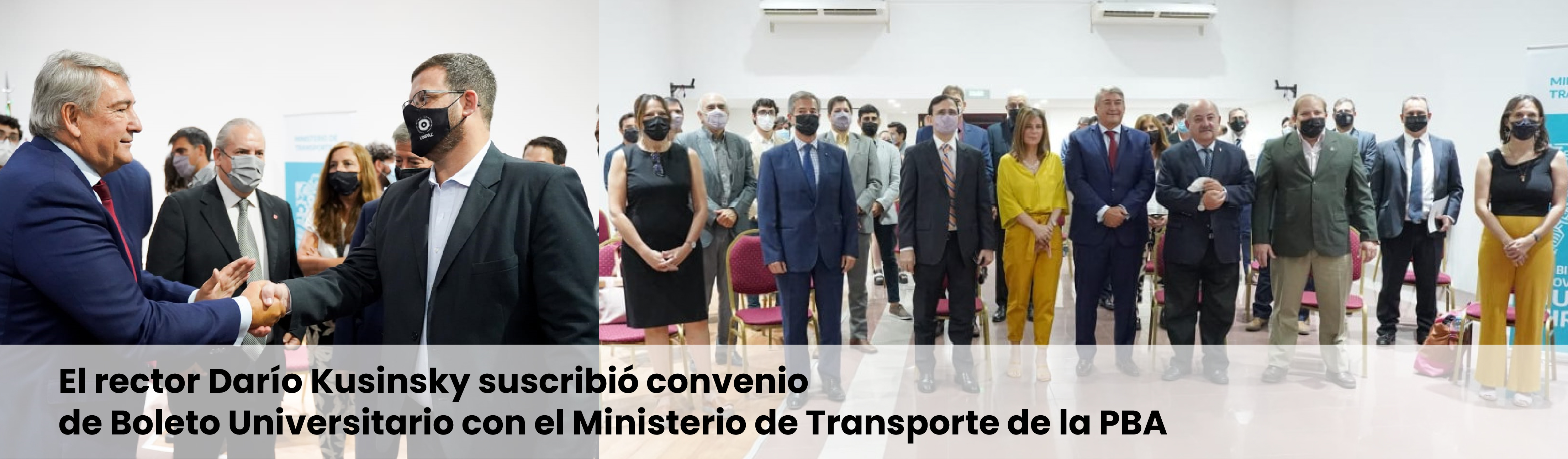 El rector Darío Kusinsky suscribió convenio de Boleto Universitario con el Ministerio de Transporte de la PBA