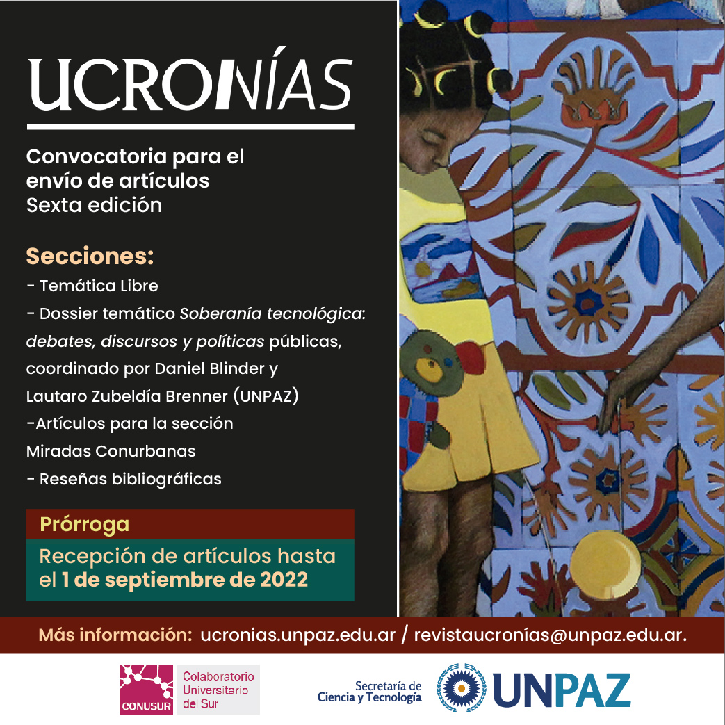 Se extiende la convocatoria para participar de la 6° edición de Ucronías, la revista del CONUSUR