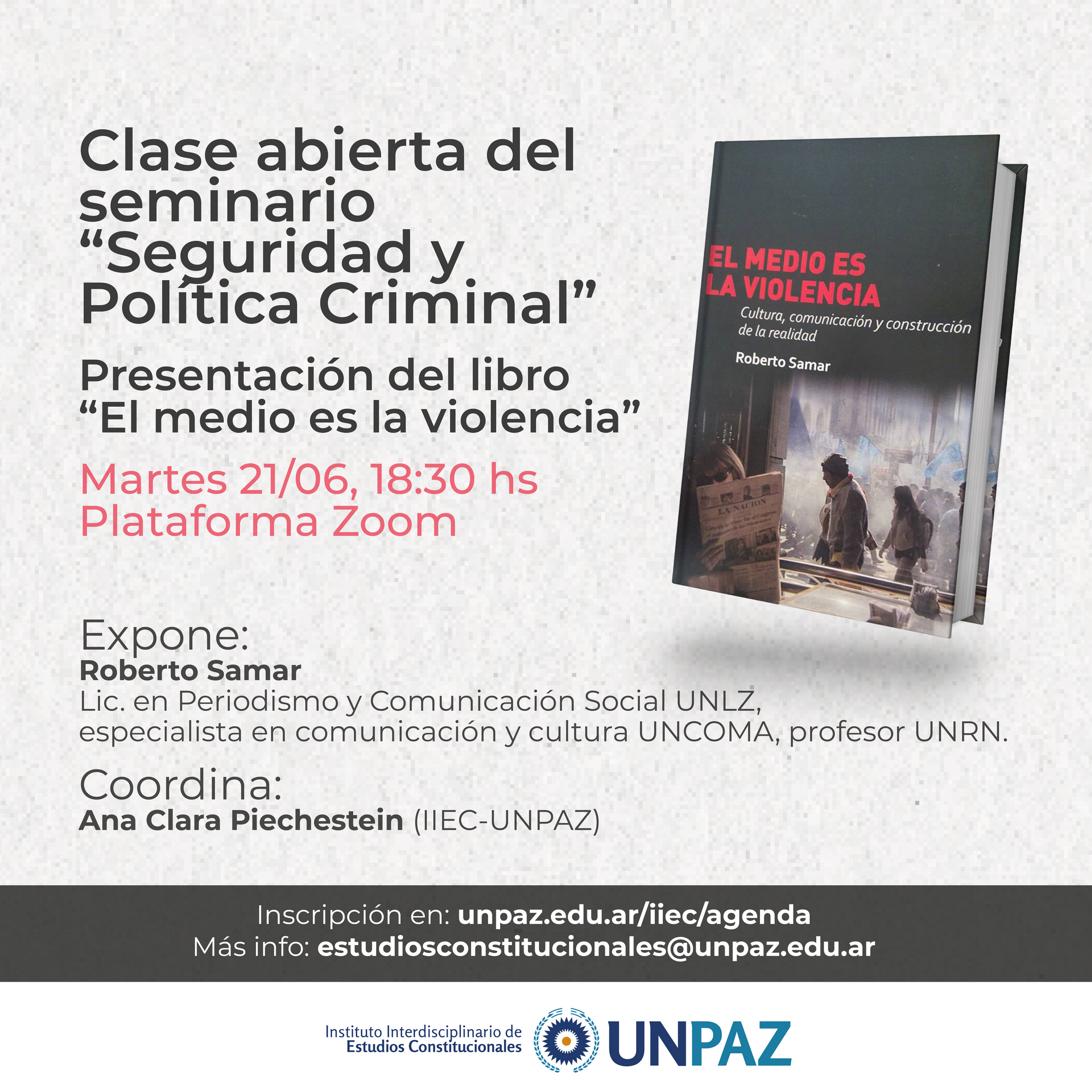 Clase abierta del Seminario de Seguridad y Política Criminal.