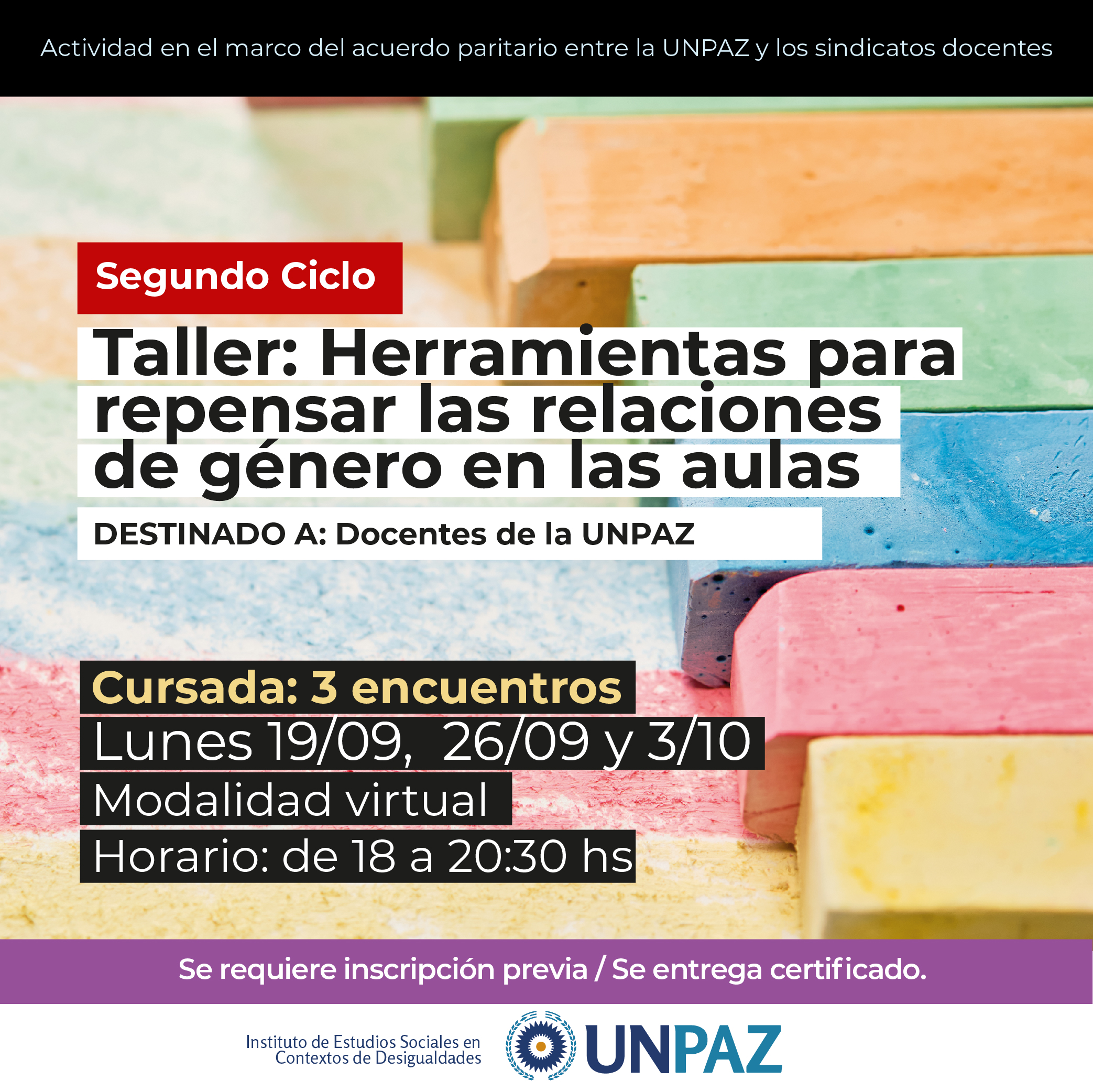 Taller: Herramientas para repensar las relaciones de género en el aula