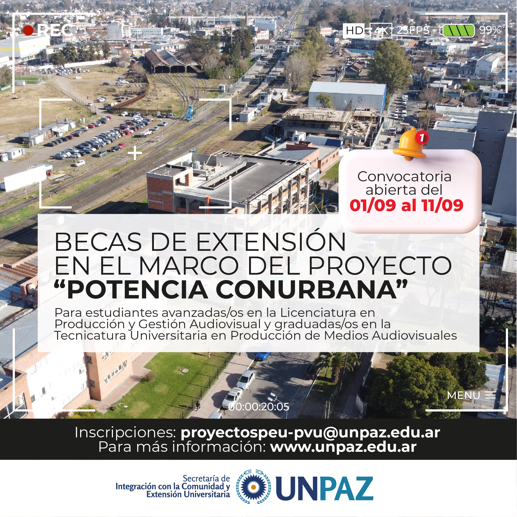 Se abre la convocatoria a la becas de Extensión “Potencia Conurbana”