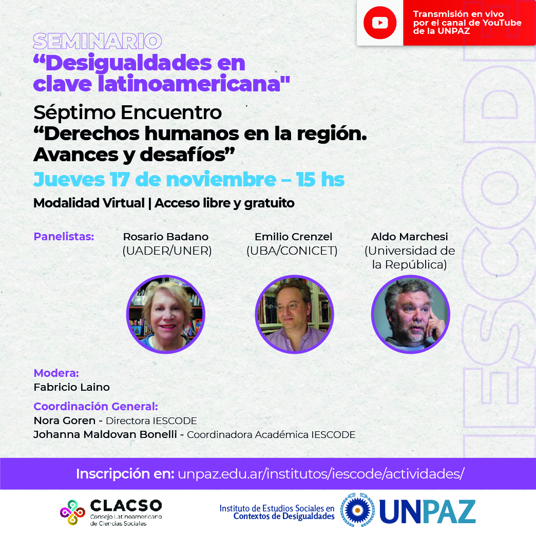 Séptimo encuentro del seminario “Desigualdades en clave latinoamericana”