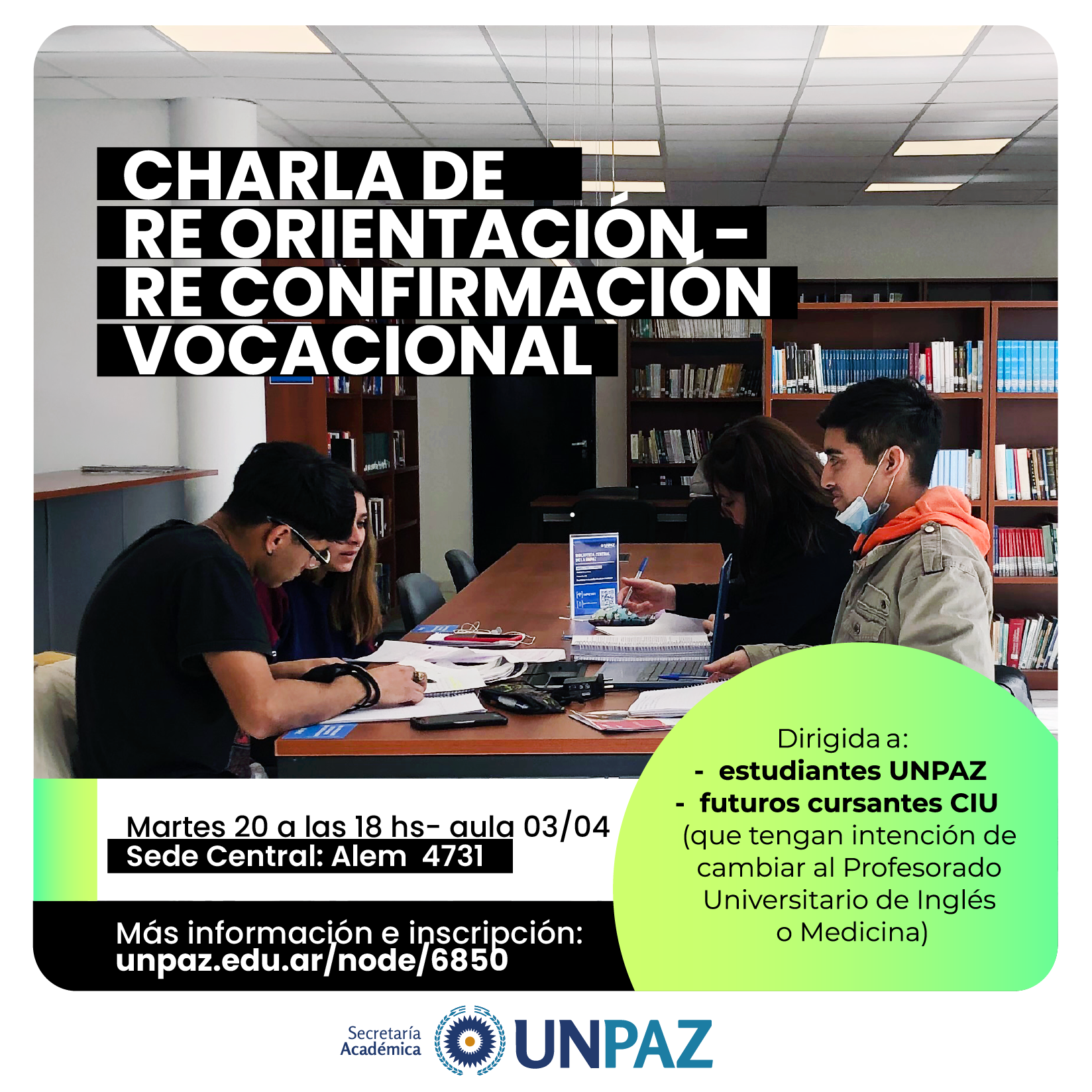 Charla de Re-orientación/Re-confirmación Vocacional