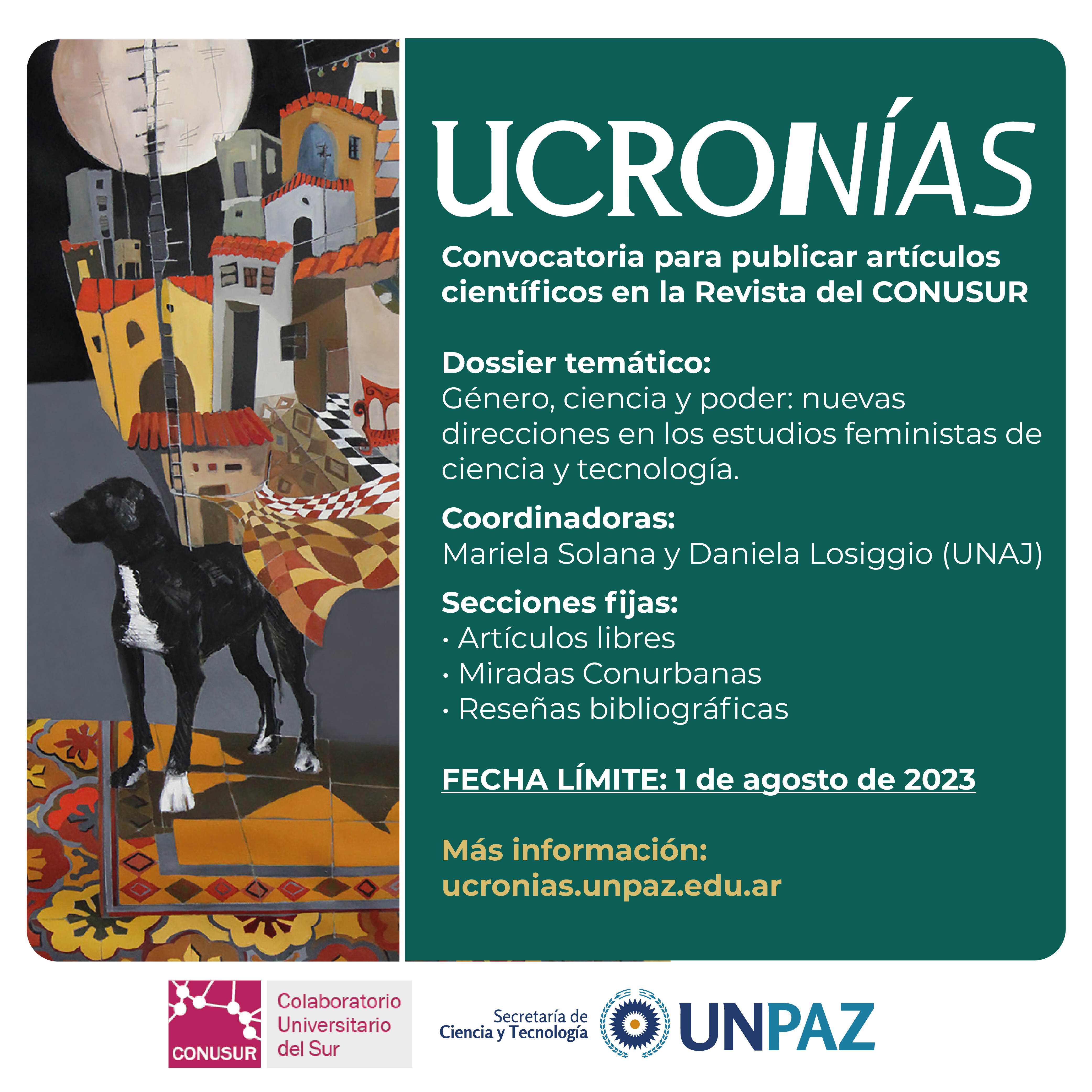 UCRONÍAS. ConVocatoria abierta para el envío de artículos para el nuevo de la revista del CONUSUR 