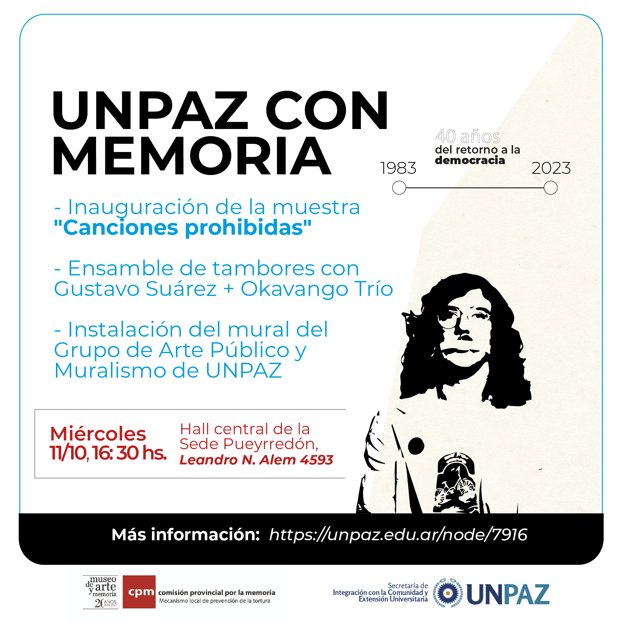 "UNPAZ CON MEMORIA. A 40 años del retorno a la democracia" - UNPAZ
