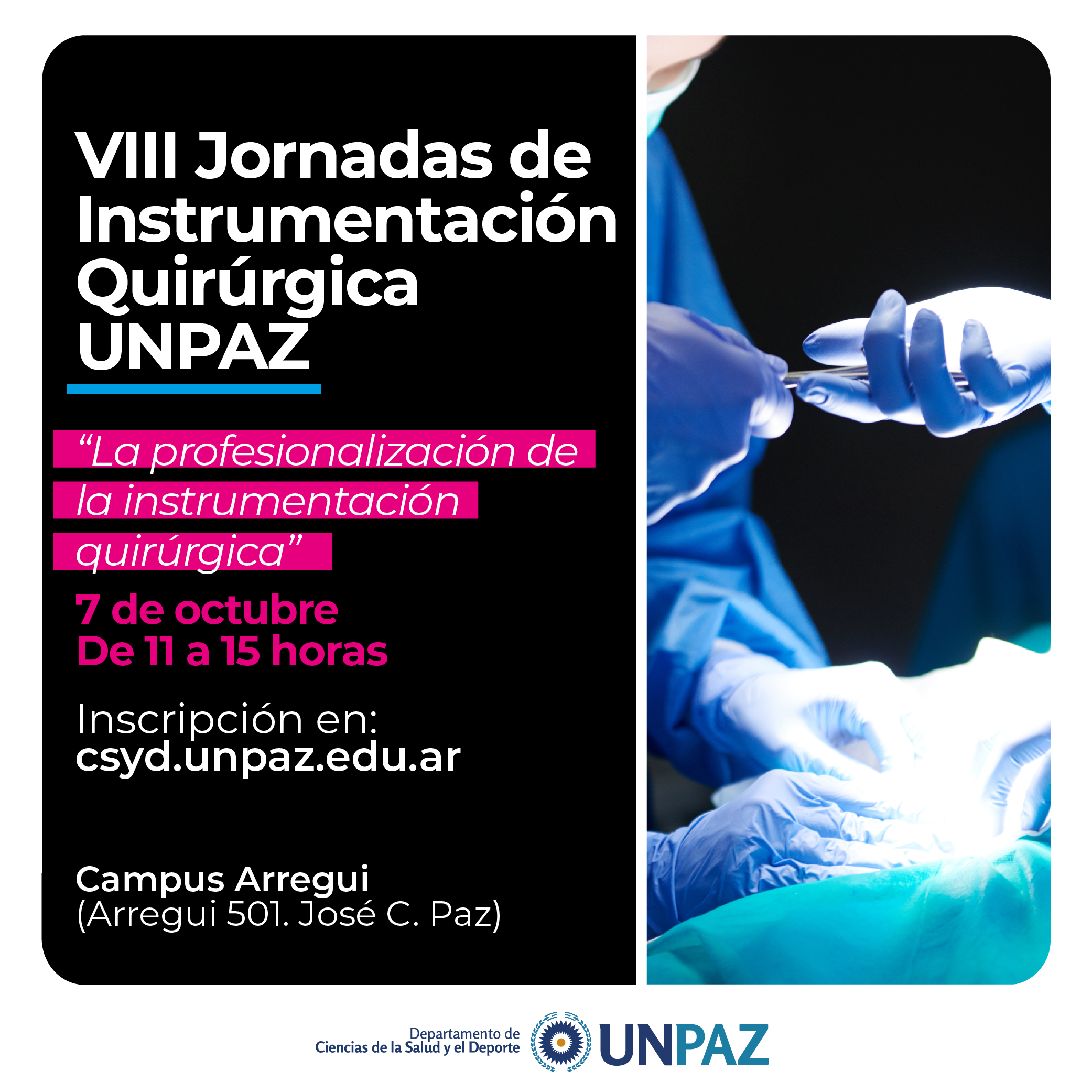 VIII Jornadas de Instrumentación Quirúrgica UNPAZ - UNPAZ