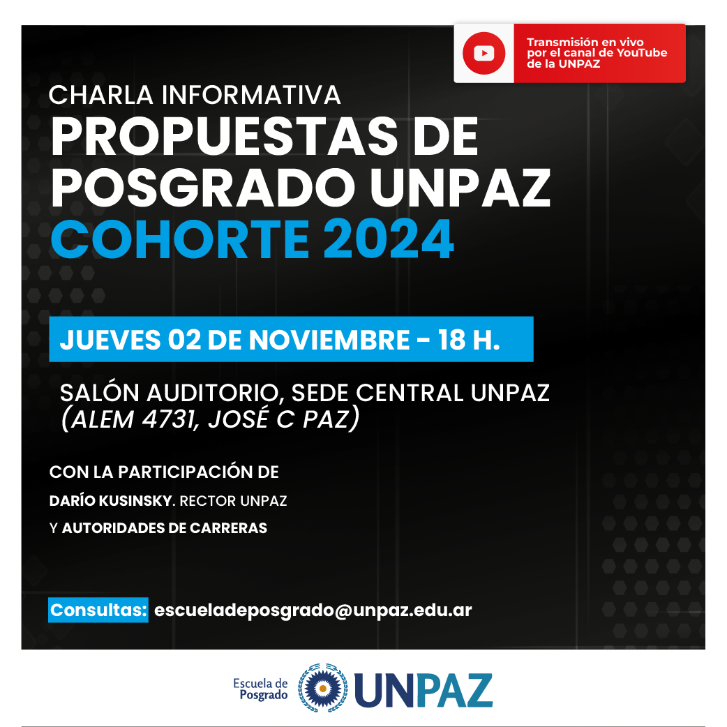 Charla Informativa: Propuestas de Posgrado Cohorte 2024