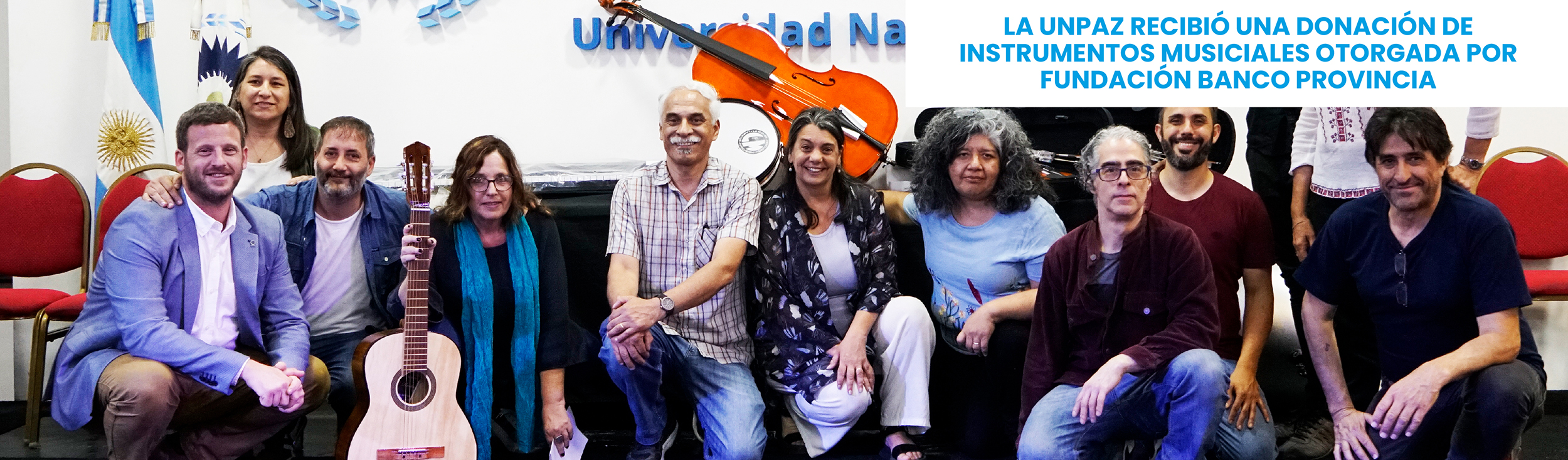 La UNPAZ recibió una donación de instrumentos musiciales otorgada por Fundación Banco Provincia