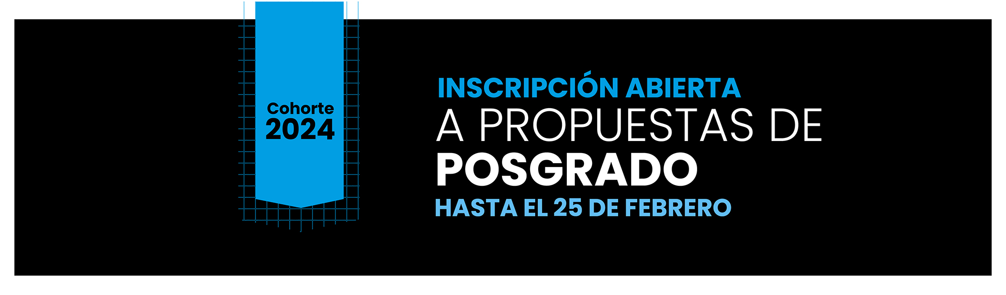 INSCRIPCIÓN ABIERTA A PROPUESTAS DE POSGRADO – COHORTE 2024