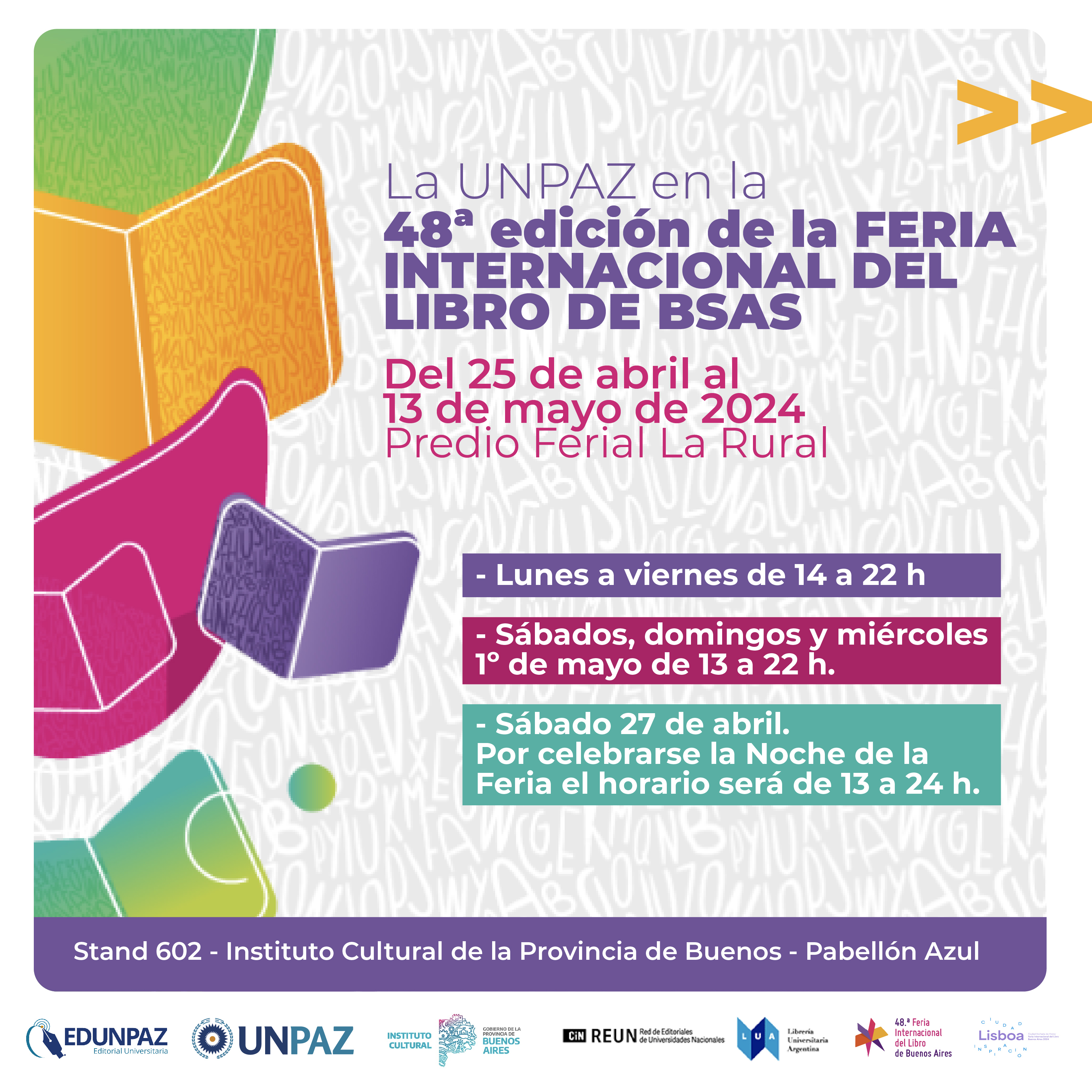 LA UNPAZ PARTICIPARÁ DE LA 48° EDICIÓN DE LA FERIA INTERNACIONAL DEL LIBRO