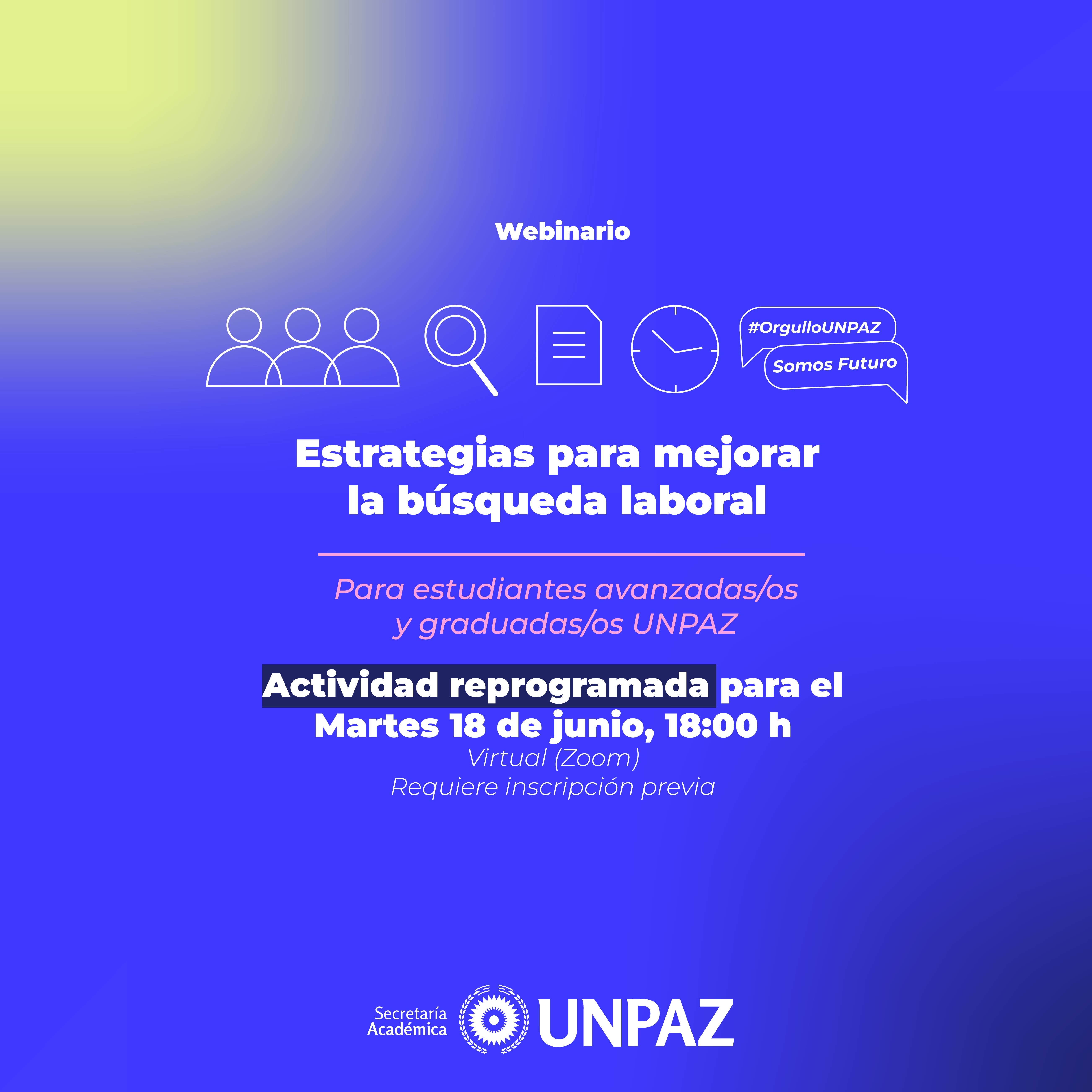 Webinario: Estrategias para mejorar la búsqueda laboral