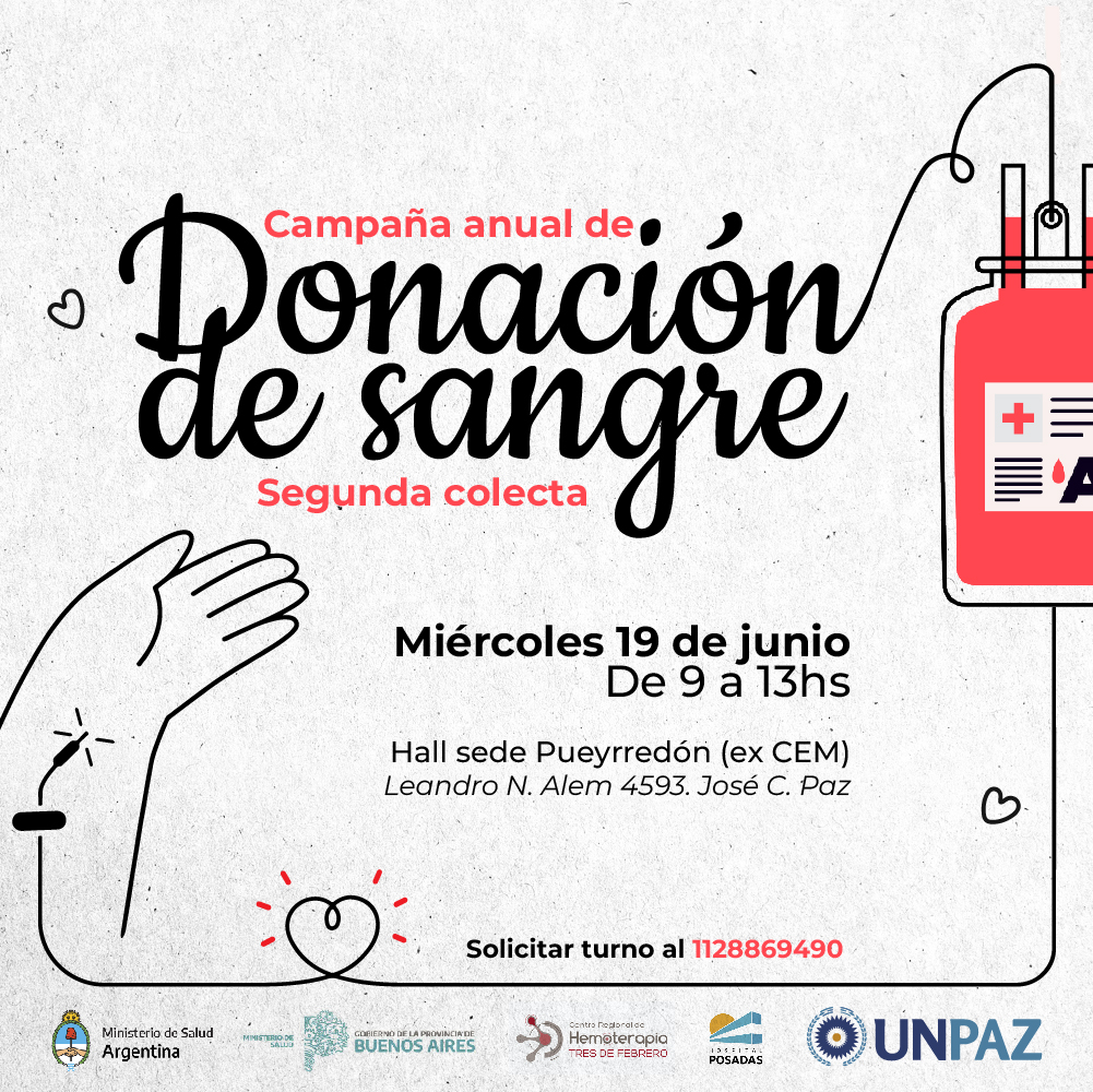 Campaña anual de donación de sangre: segunda colecta