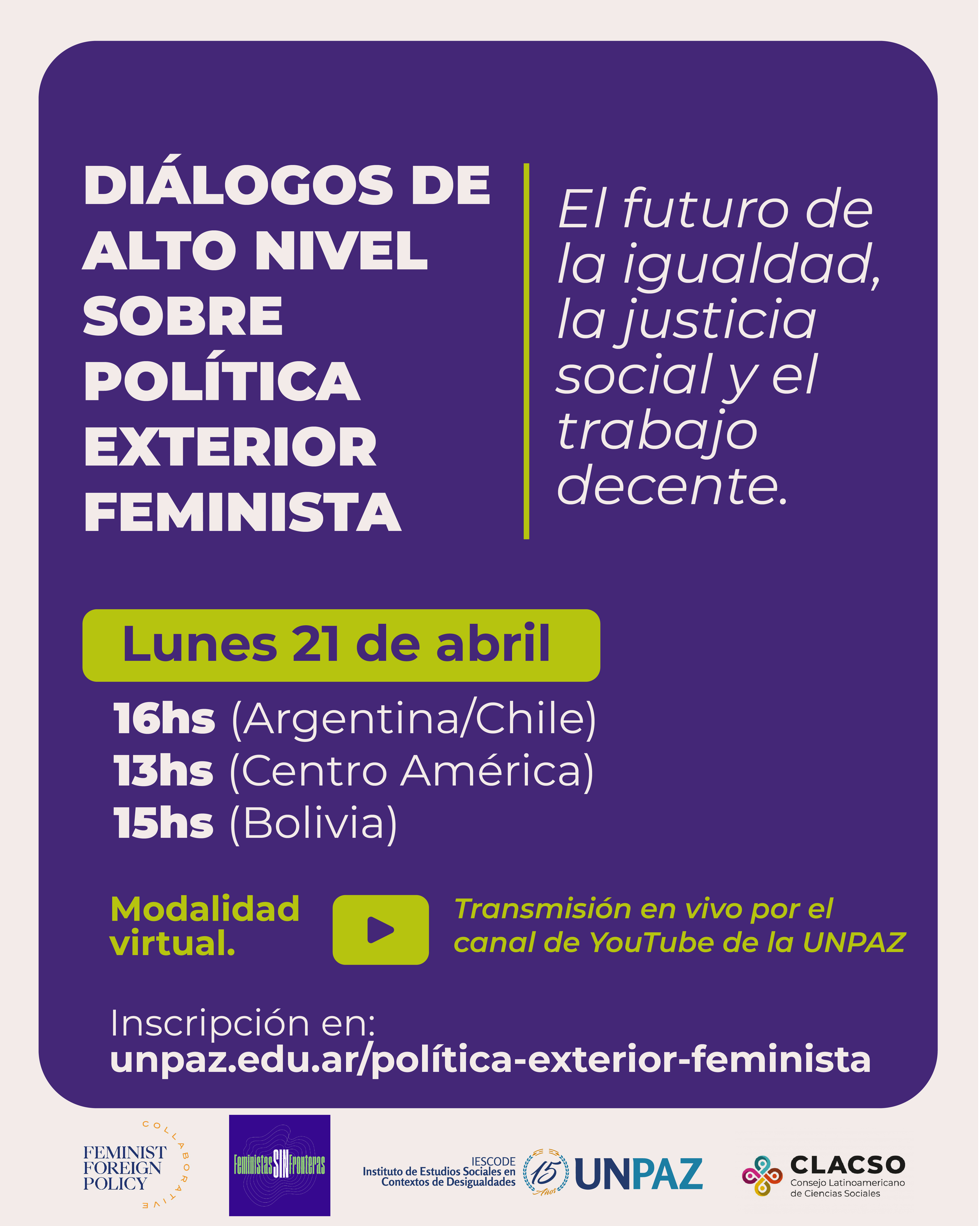 Diálogos sobre Política Exterior Feminista: el futuro de la igualdad