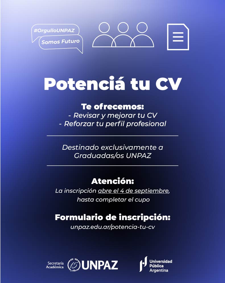 POTENCIÁ TU CV  - UNPAZ
