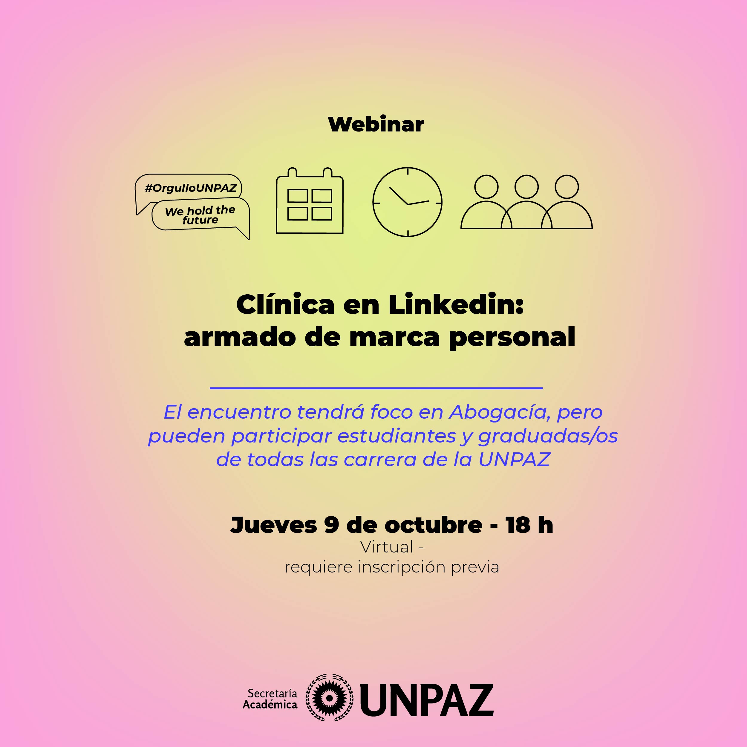 Webinar: Clínica en Linkedin - UNPAZ