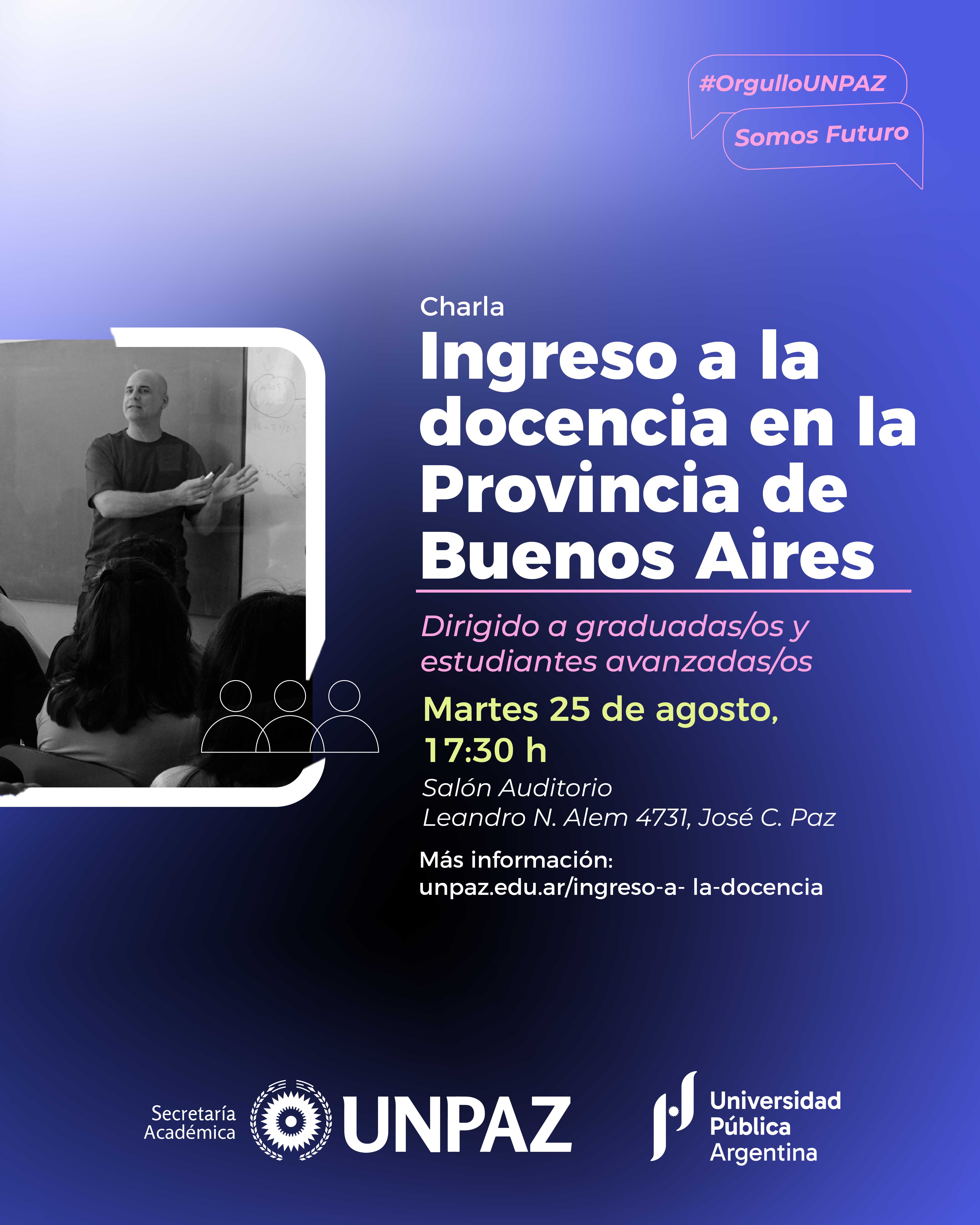 Charla: Ingreso a la docencia en la Pcia. de Buenos Aires