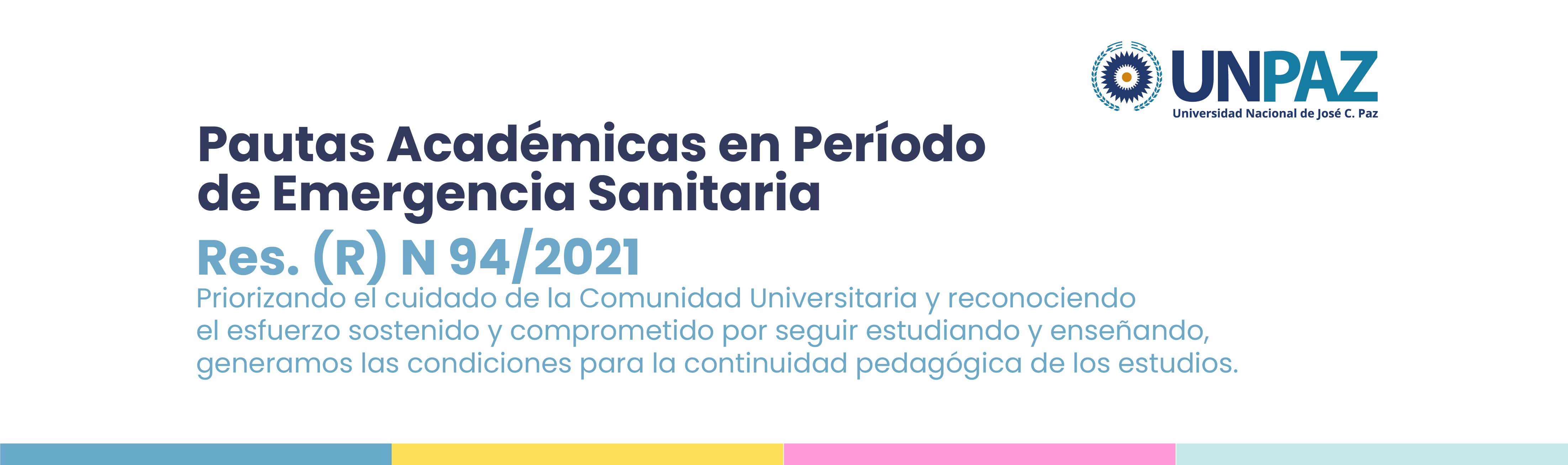 Pautas Académicas en Período de Emergencia Sanitaria 2021