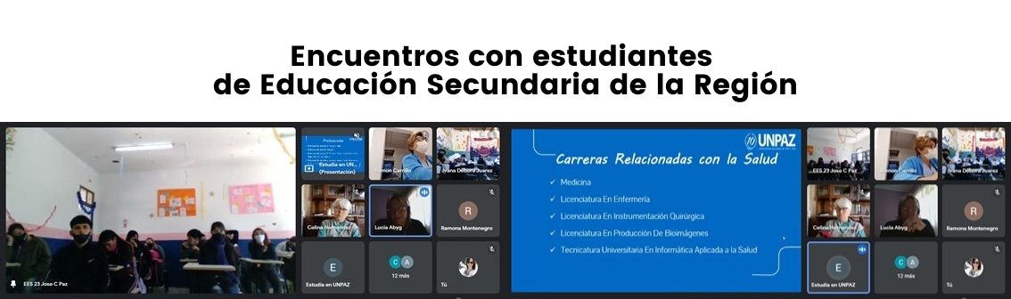 Encuentros con estudiantes de Escuelas Secundarias de la Región