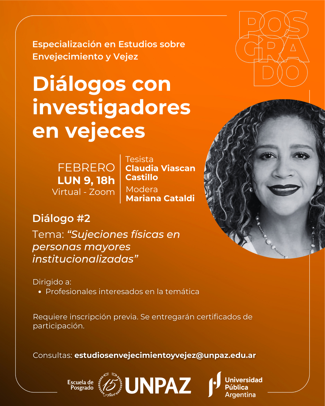 Diálogos con investigadores en vejeces “Sujeciones físicas en personas mayores institucionalizadas”