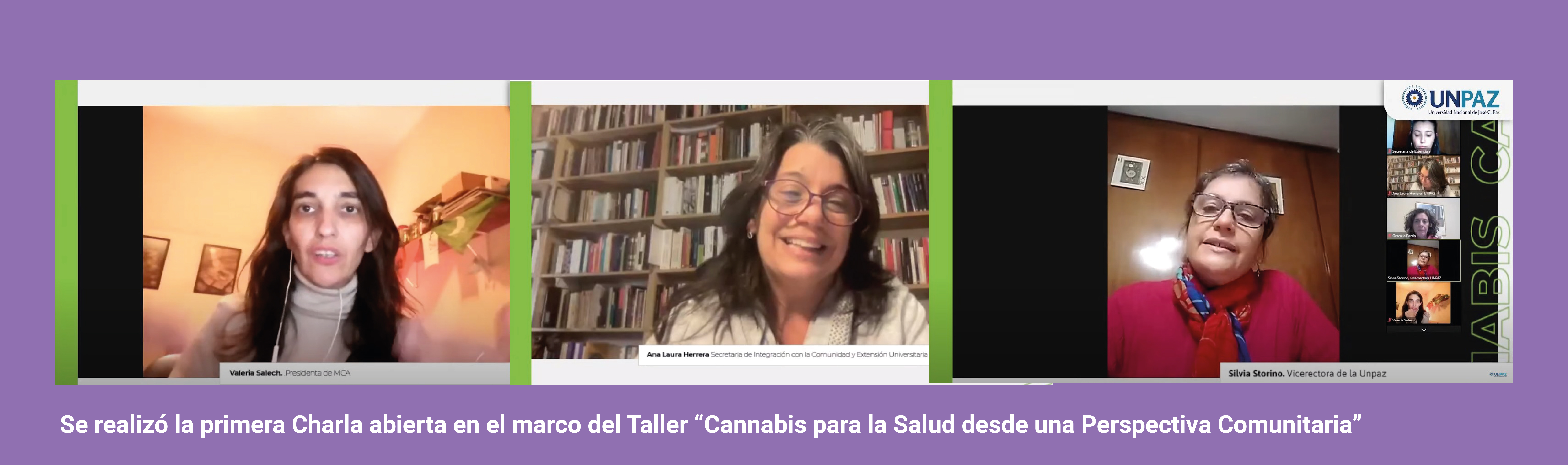 Se realizó la primera Charla abierta en el marco del Taller “Cannabis para la Salud desde una Perspectiva Comunitaria” UNPAZ