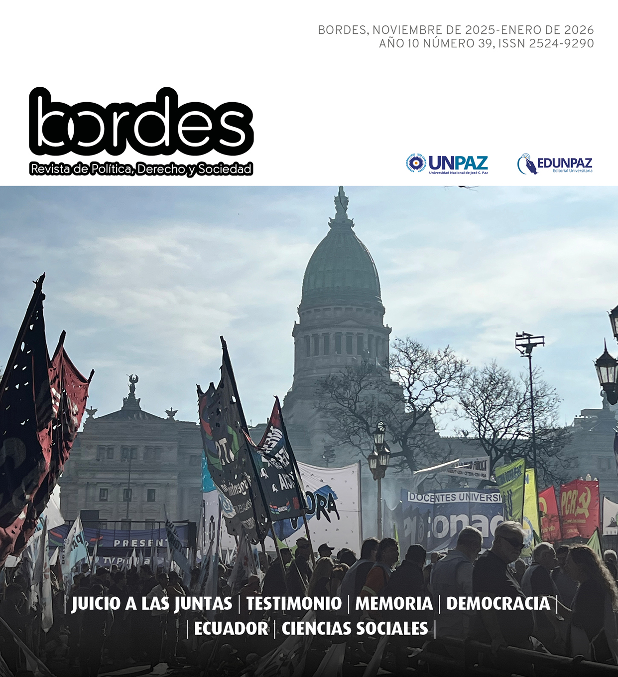 Juicio a las juntas militares, memoria y democracia son algunos de los temas centrales del nuevo número de Bordes