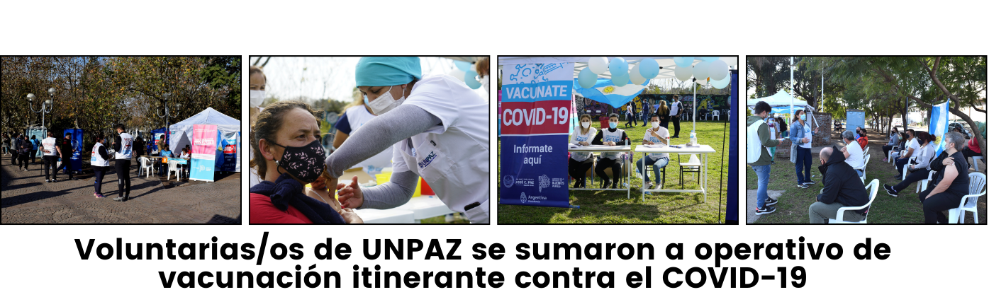 Voluntarias/os de UNPAZ participaron de operativo de vacunación itinerante